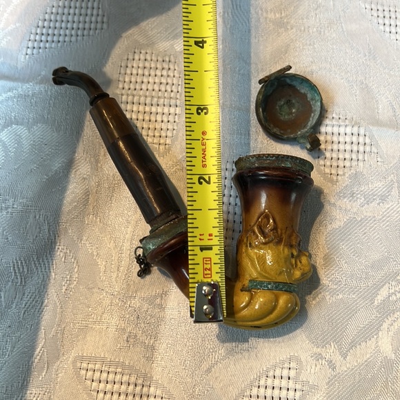 Antique hand carved smoking pipe - Picture 9 of 13